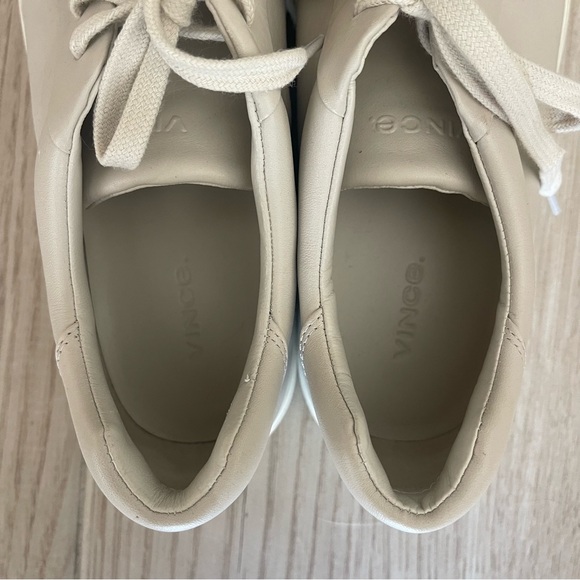 Vince Benfield Leather Platform Sneaker Off White Color Size 9.5 / 39.5 - Picture 5 of 8